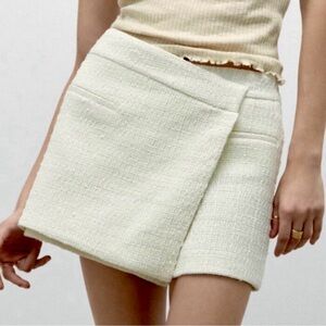 Zara Asymmetric Textured Skort